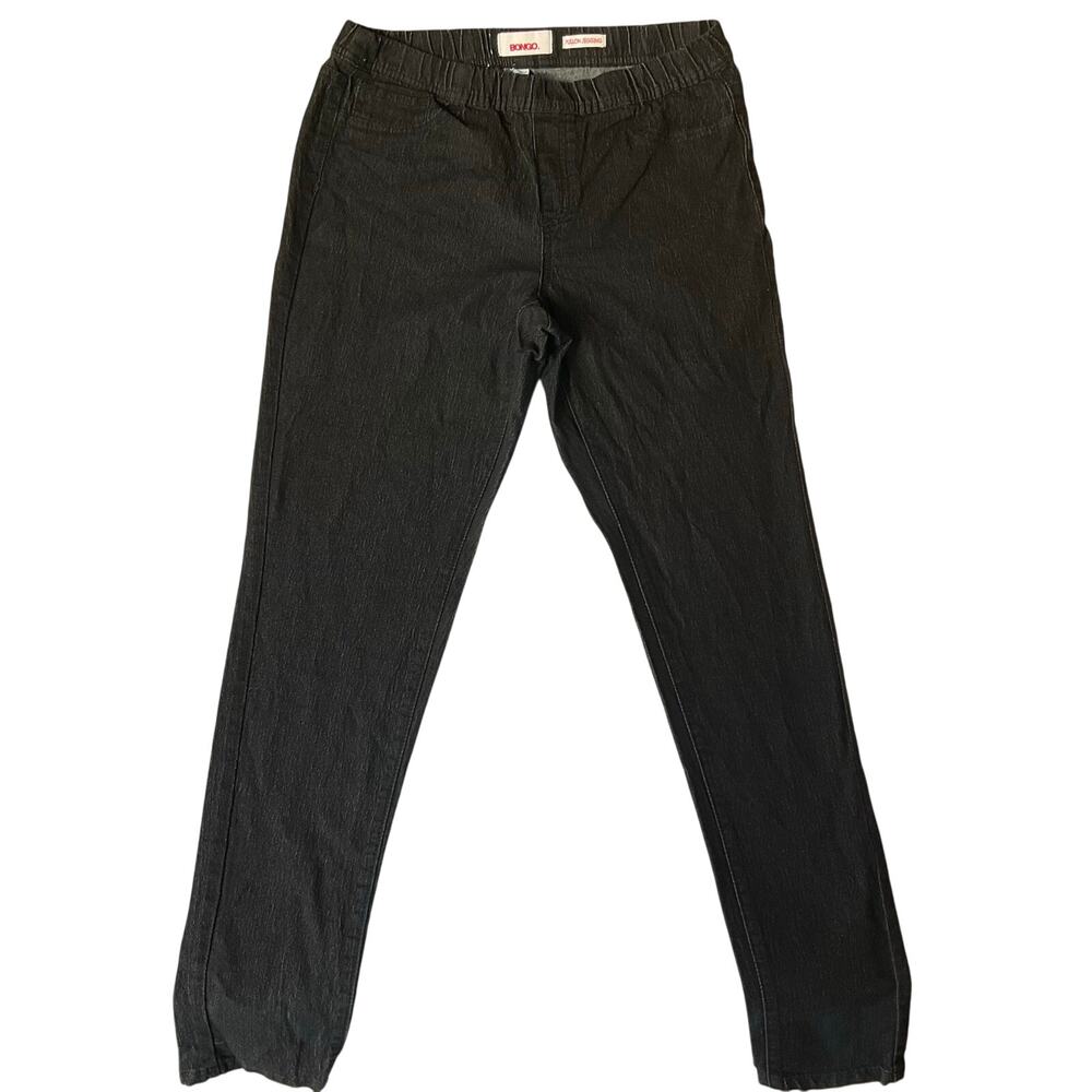 Bongo Women PullOn Jeggings size L Black Mid Rise Stretch
